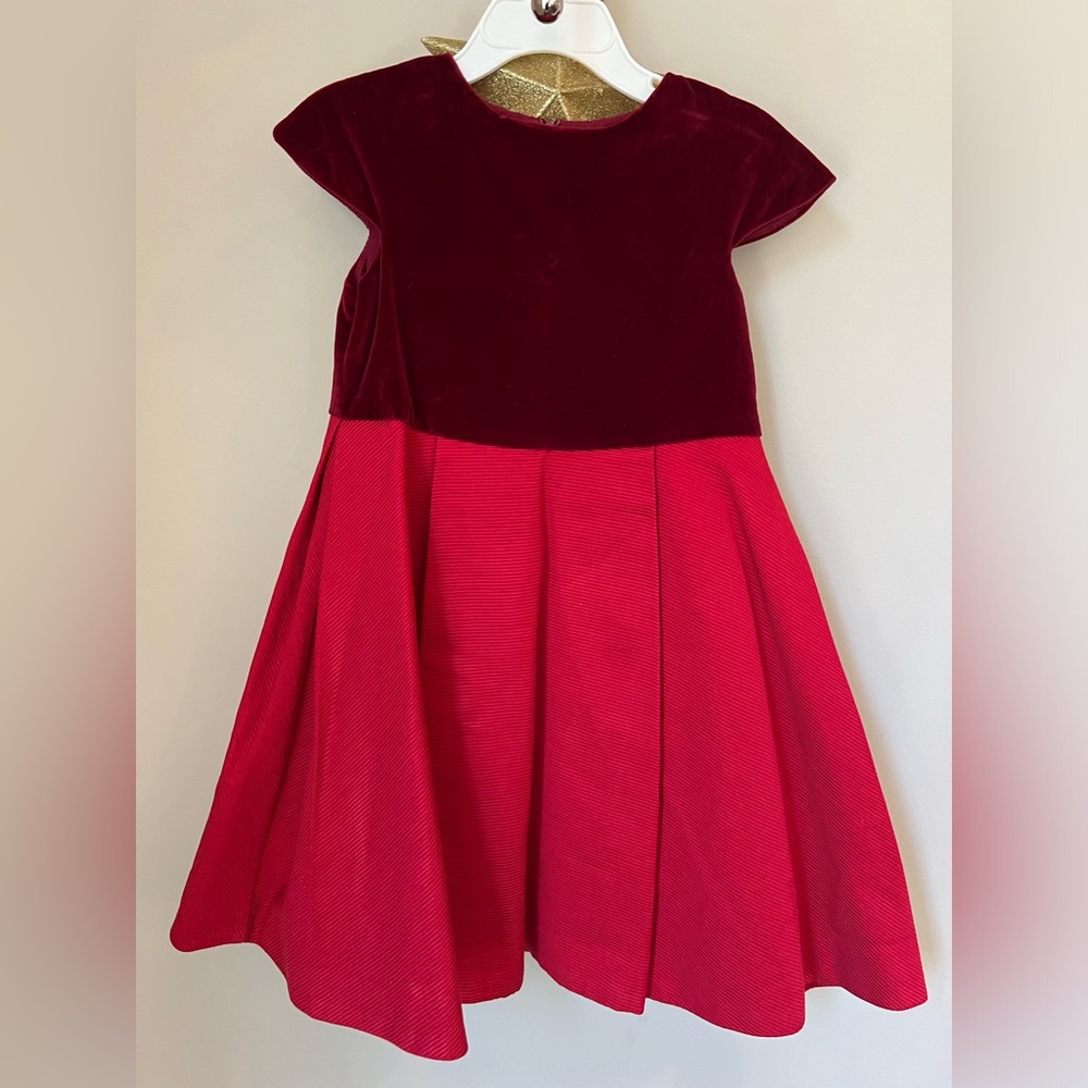 Jacadi - Perfect Holiday Dress - Red-Mixed Media - Size 3T - Used
